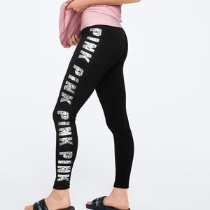 🥳 NWT Size L VS Pink cotton bling legging